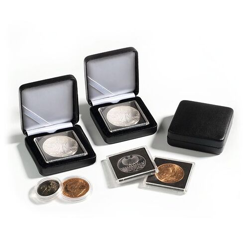 NOBILE leatherette coin boxes