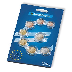Coin Capsules for one Euro Coin set