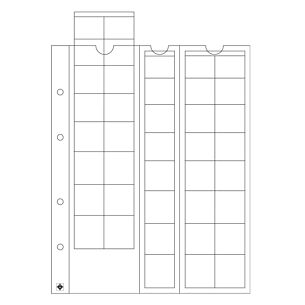 OPTIMA  Coin Sheets for EURO Sets up to 26 mm, clear