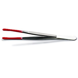 Plastic-coated tongs for coins