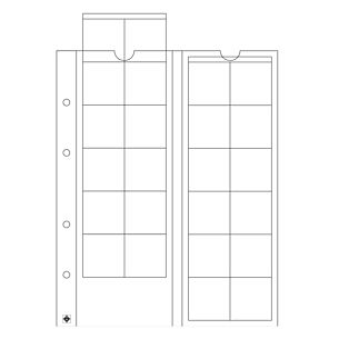 OPTIMA  Coin Sheets for 24 coins up to 34 mm, clear