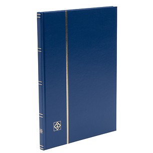 BASIC A4  Stockbook, 16 black pages, hard cover, blue