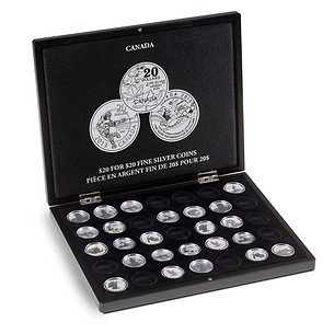 Display Coin Case for 35 Canada 20 Dollars in Capsules
