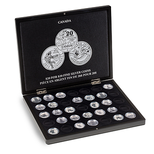 VOLTERRA Display Coin Case for 35 Canada 20 Dollars in Capsules