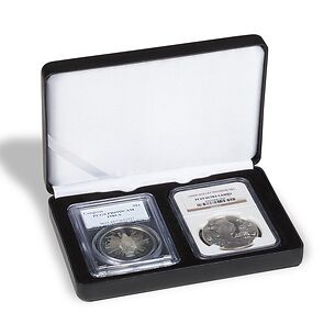 NOBILE coin box for 2 Slab, black