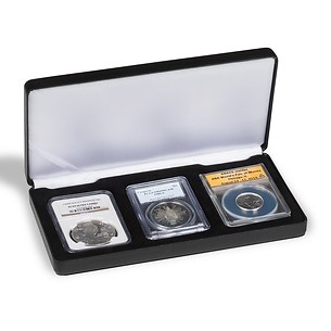 NOBILE coin box for 3 Slab, black