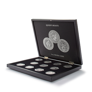 VOLTERRA UNO Presentation Case for 11 Queen’s Beast 2 oz. Silver Coins in Capsules