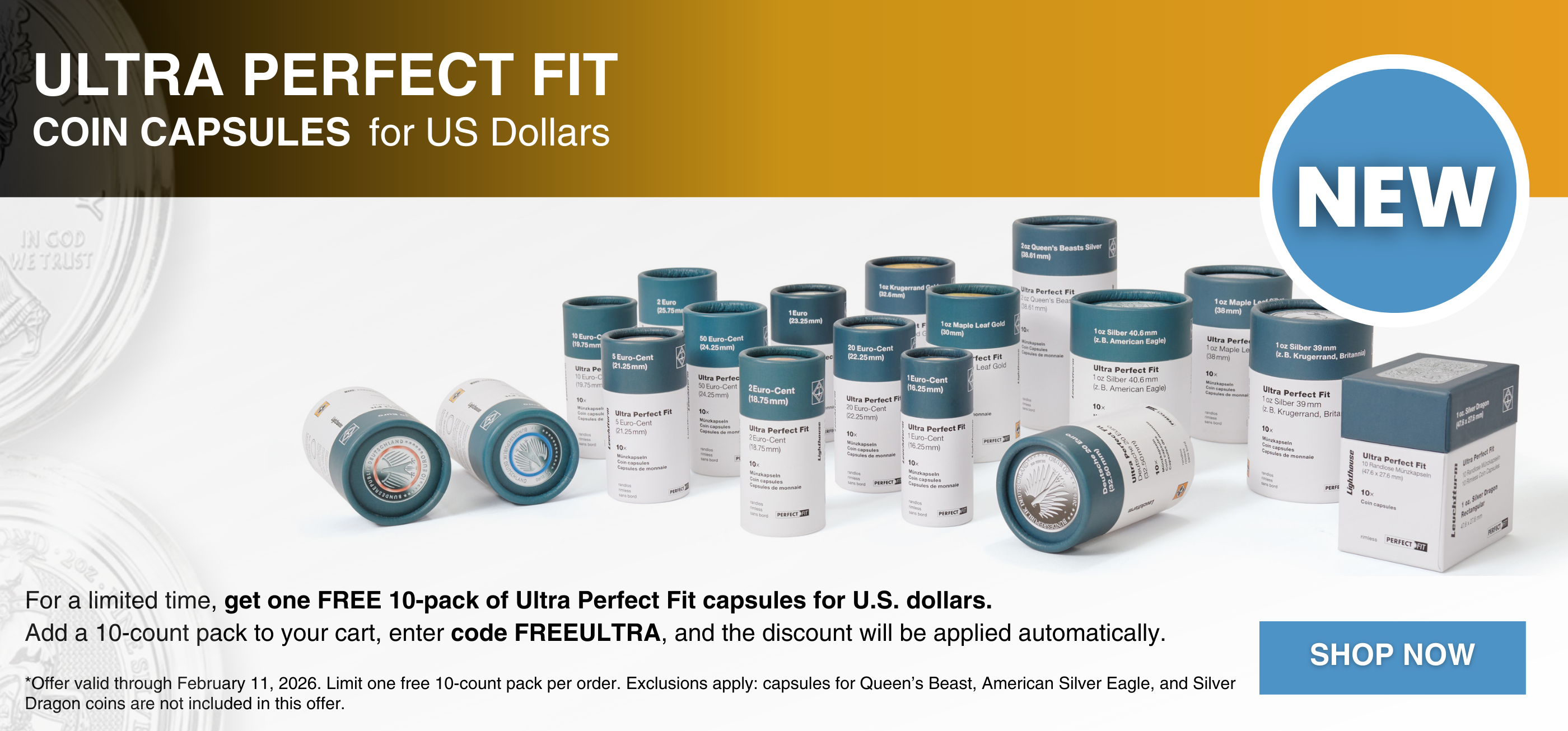 ULTRA Perfect Fit Coin Capsules