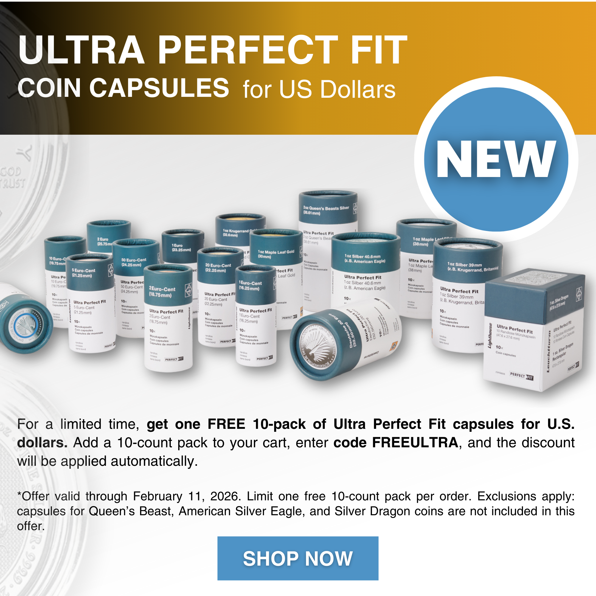 ULTRA Perfect Fit Coin Capsules