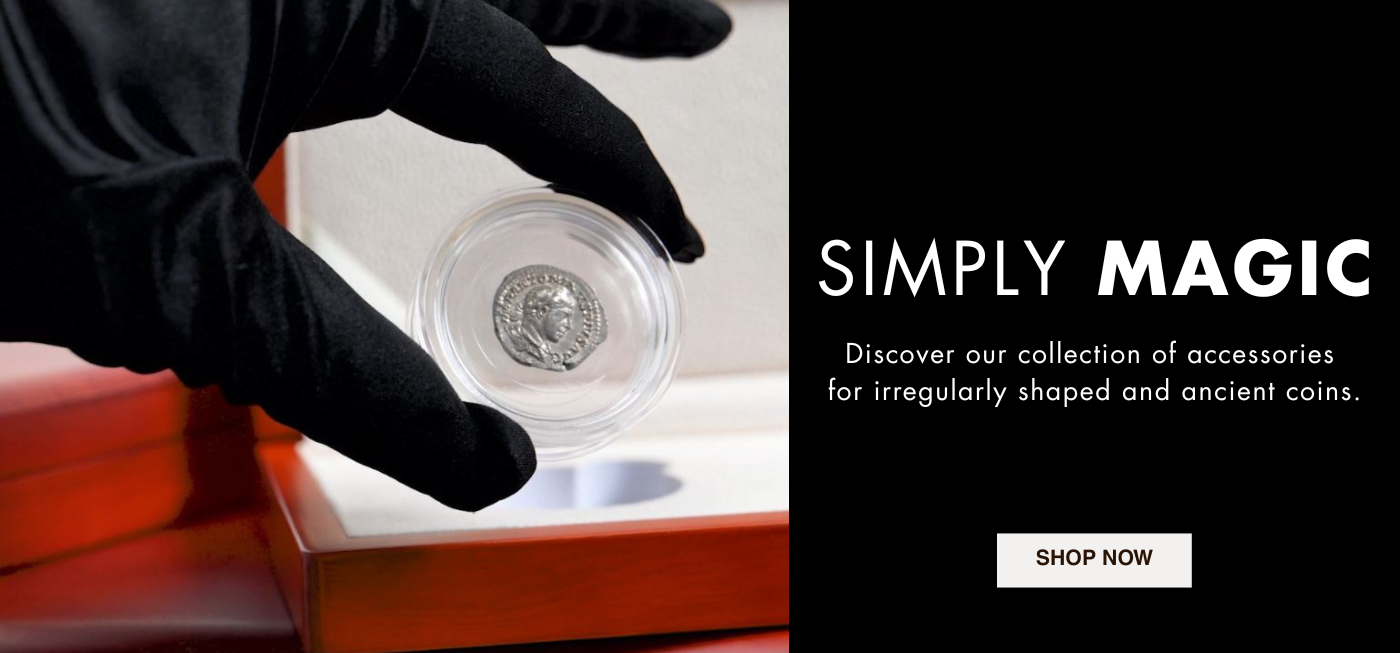 MAGIC Coin Capsules, Boxes and other accessories for irregularly shaped and ancient coins.