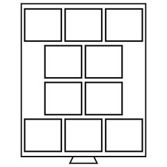 69 x 62 mm 10 spaces