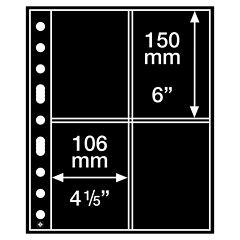 2 pockets - horizontal/divided (4 postcards)