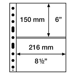 2 pockets - horizontal/divided (4 postcards)