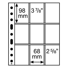 3 pockets - horizontal/divided (9 trading cards)