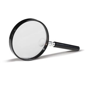Handle Magnifier with glass lens, 2.5x magnification