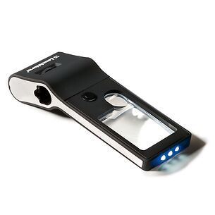 6-in-1 LED pocket magnifier and 2.5x  microscope