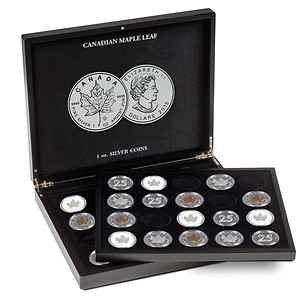 Presentation case for 20 Canadian Maple Leaf Silver Dollars