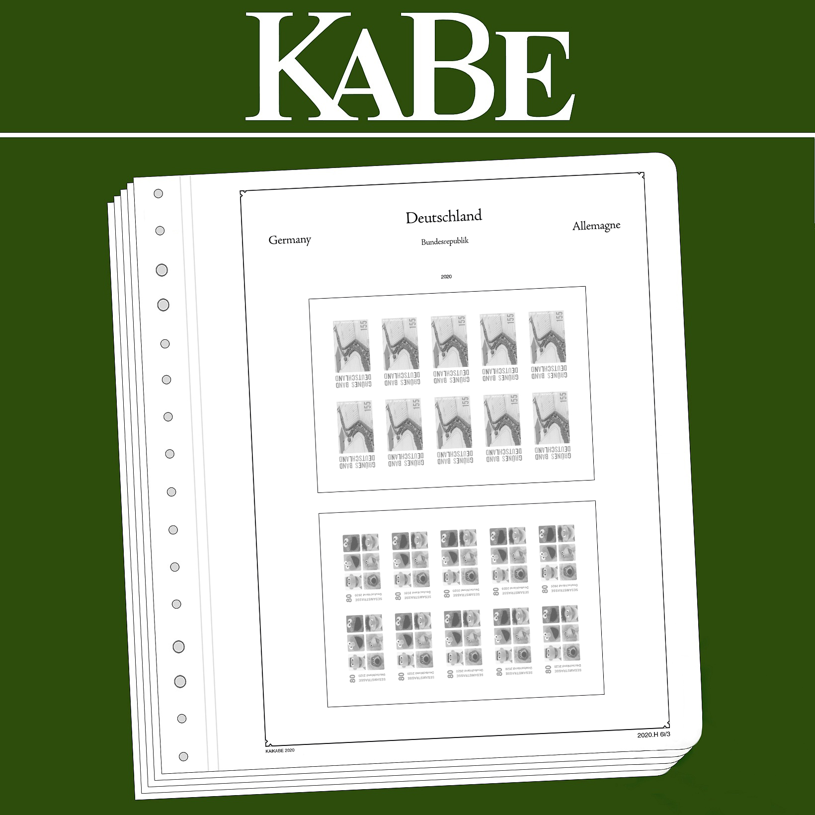KABE OF Illustrated album pages Federal Republic of Germany, stamp booklets  at
