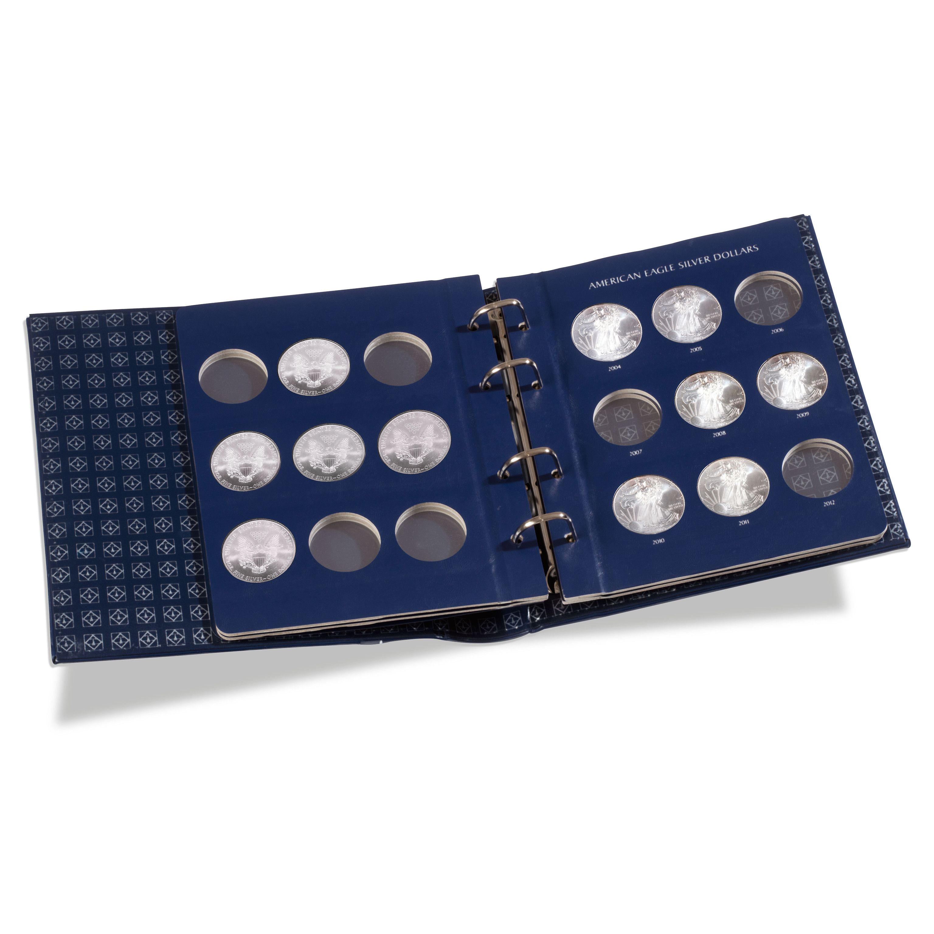 VISTA American Eagle Silver Dollars coin album with slipcase at