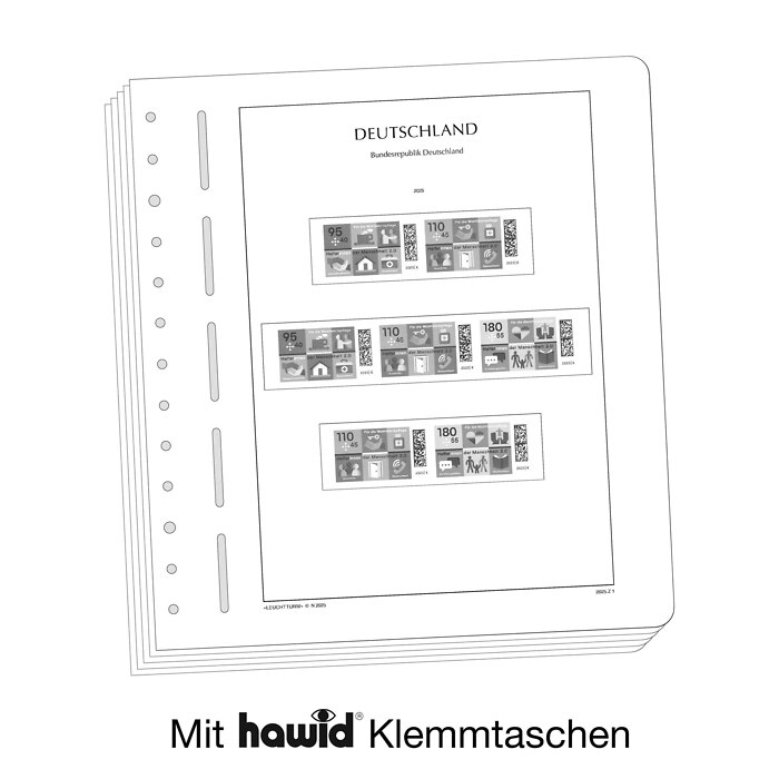 Lighthouse supplement with stamp mounts Federal Republic of Germany combinations 2025