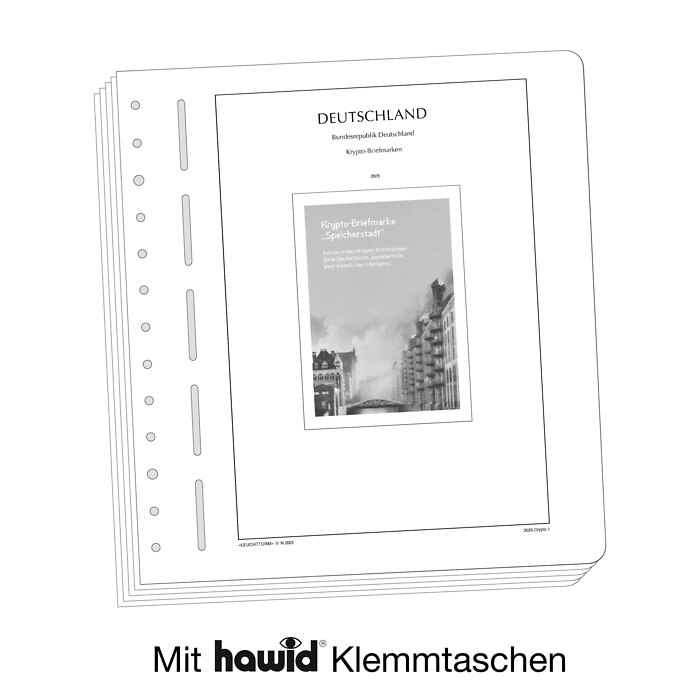 Lighthouse supplement with stamp mounts Federal Republic of Germany Crypto-mounts 2025