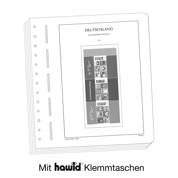 Lighthouse supplement with stamp mounts Federal Republic of Germany booklet sheets 2025