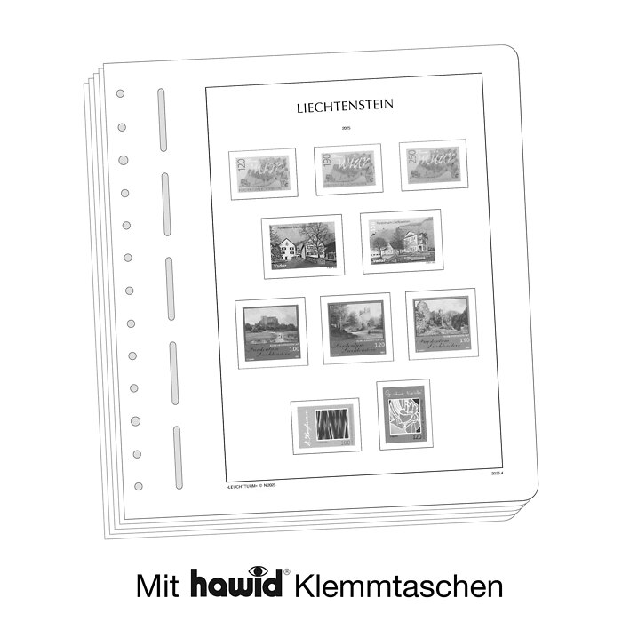 Lighthouse supplement with stamp mounts Liechtenstein 2025