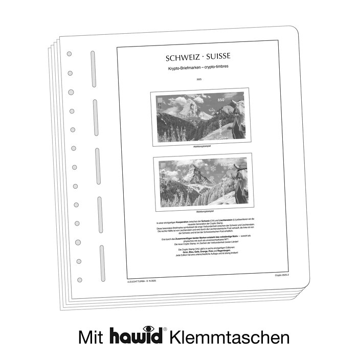 Lighthouse supplement with stamp mounts Switzerland Crypto-mounts 2025