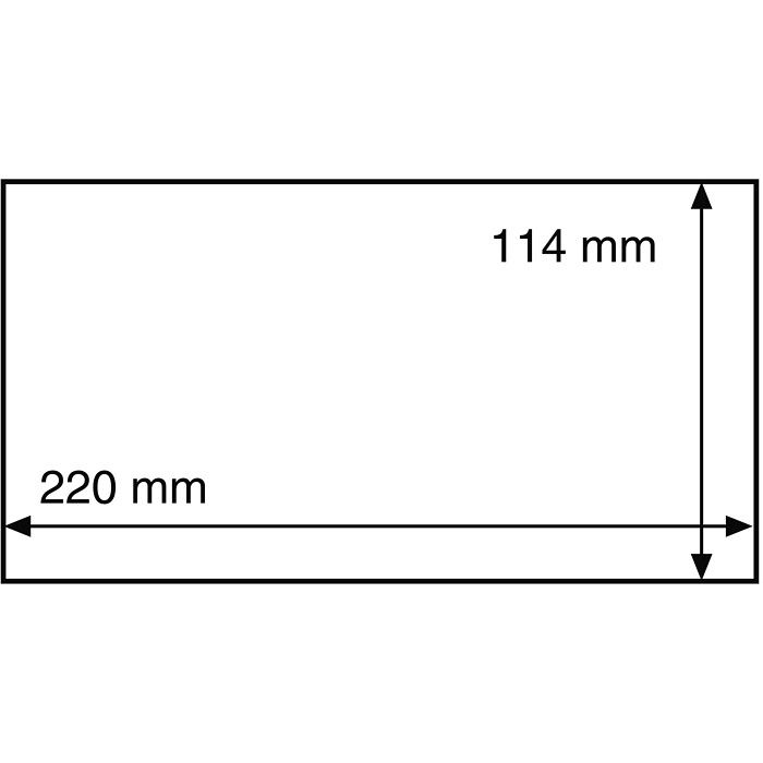 Protective Sleeves for C6 long letters up to 220x114 mm, clear