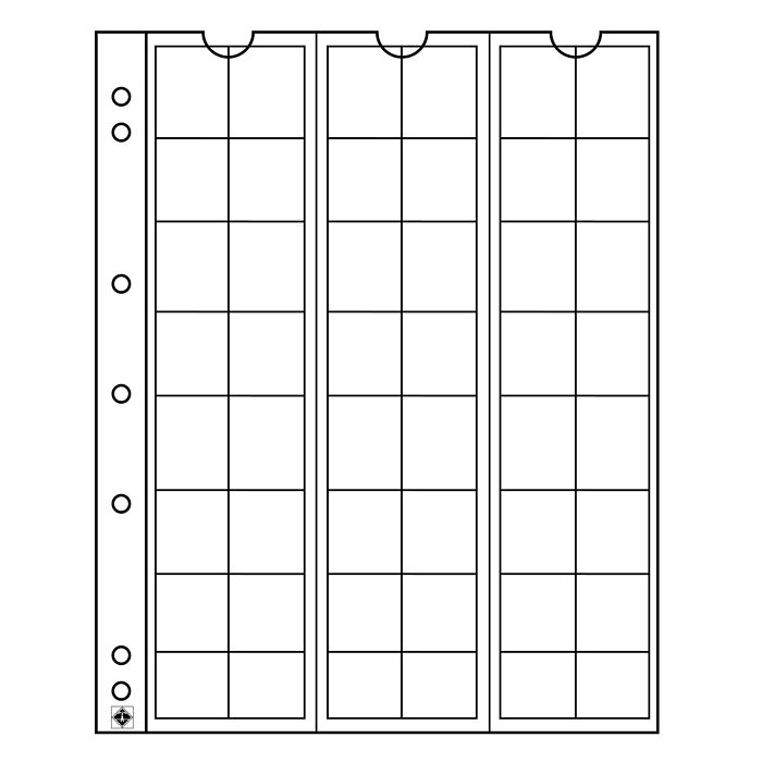 NUMIS Coin Sheets 48 spaces up to 17 mm