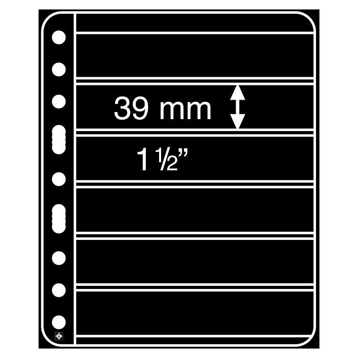 Plastic Pockets, extra strong film, 6-way division, black