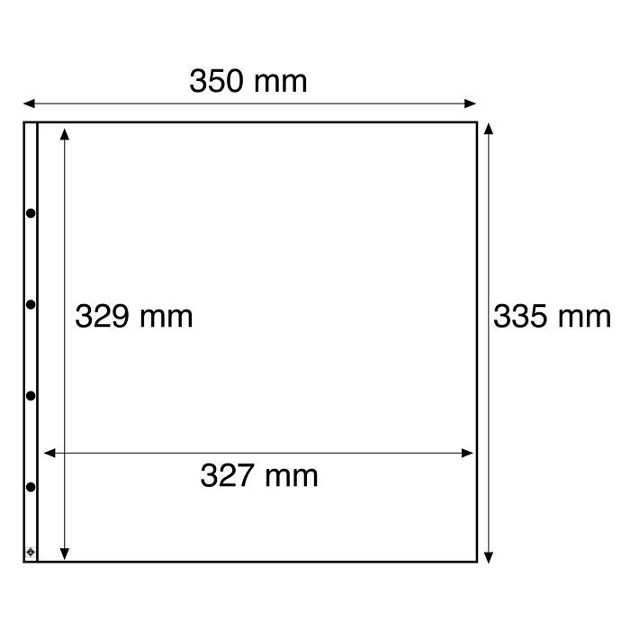 Plastic Pockets for Mint Sheets, no division, black