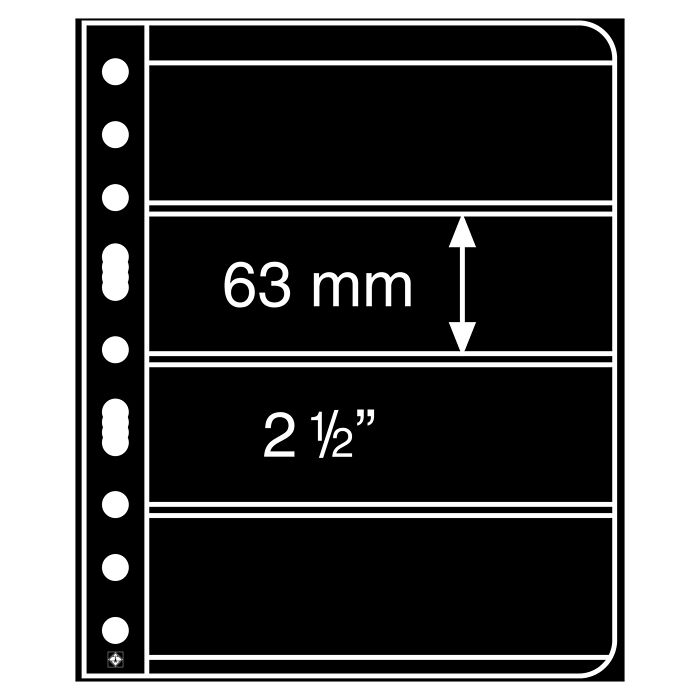 VARIO Sheets, 4-way division, black film