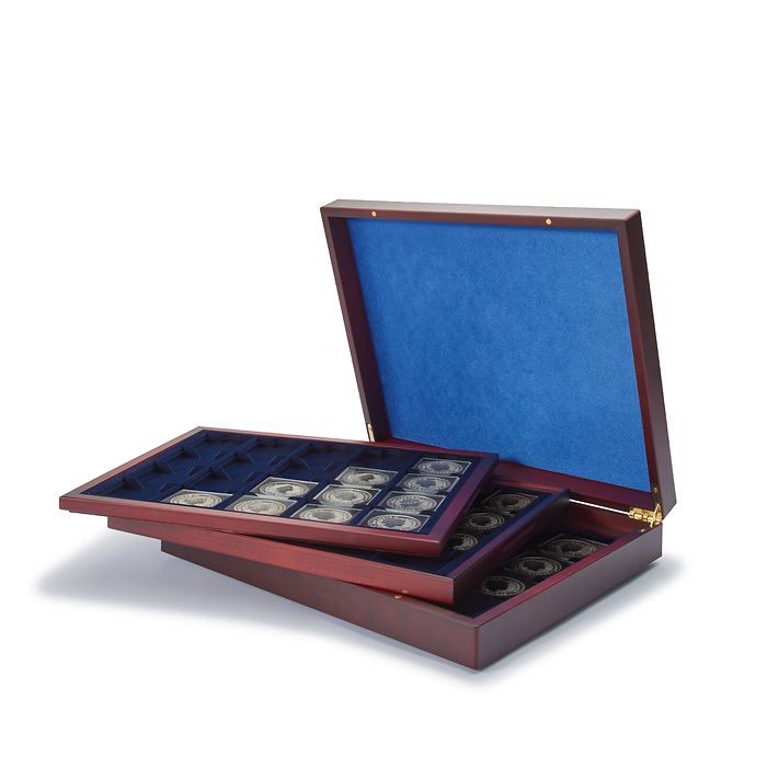 Lighthouse Volterra Quatro Coin Display Box – Holds 80 2x2 Snaplock Holders, 3 Trays