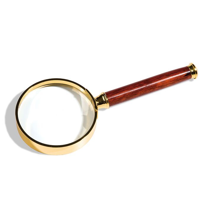 ROSEWOOD magnifier with handle, 3x magnification