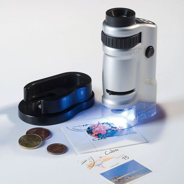 Zoom Microscope with LED, 20x and 40x magnification