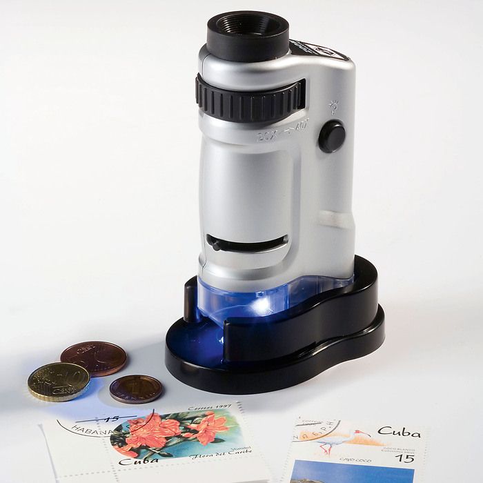 Zoom Microscope with LED, 20x and 40x magnification