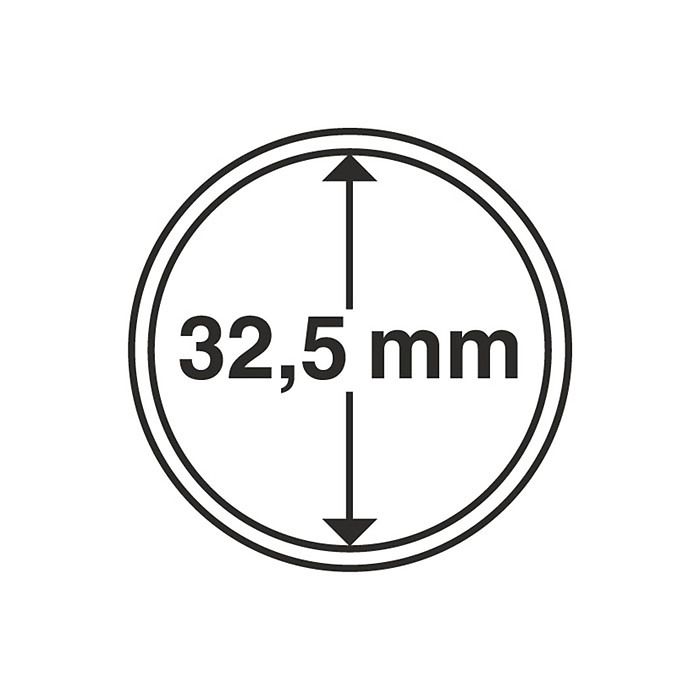 Coin Capsules inner diameter 32.5 mm (10-pack)