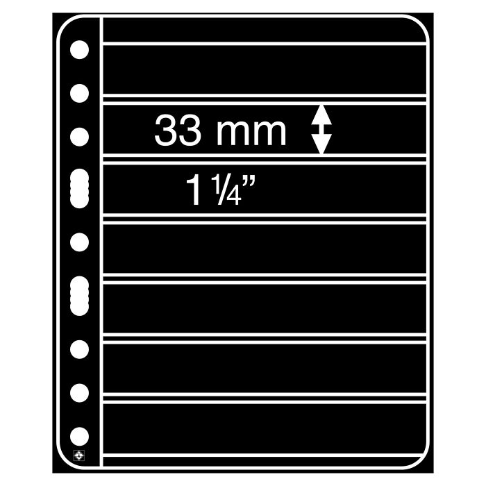 Plastic Pockets, extra strong film, 7-way division, black