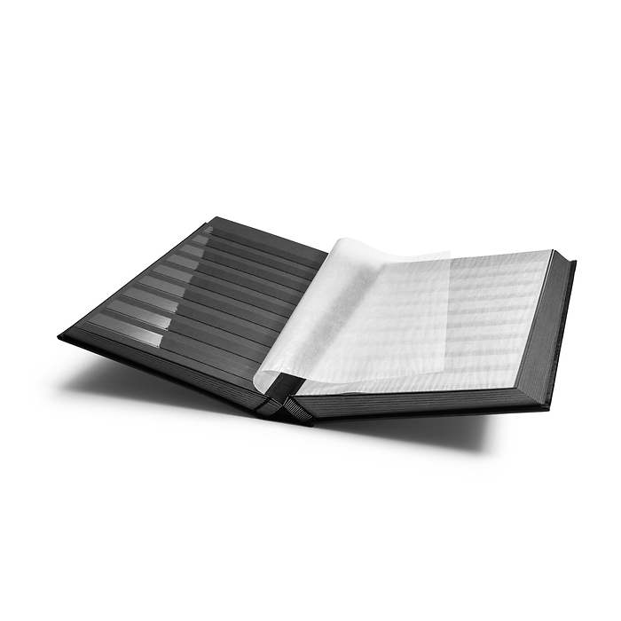 'COMFORT'  A4 Stockbook, 64 black pages, padded cover, black