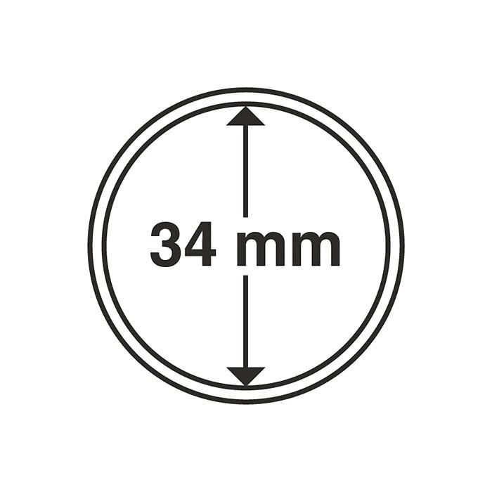 Coin Capsules inner diameter 34 mm (10-pack)