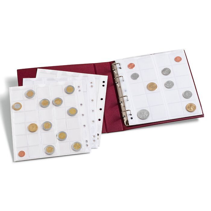 NUMIS Coin Album including 5 pockets, red