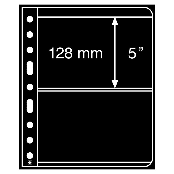 VARIO Sheets, 2-way division, black film