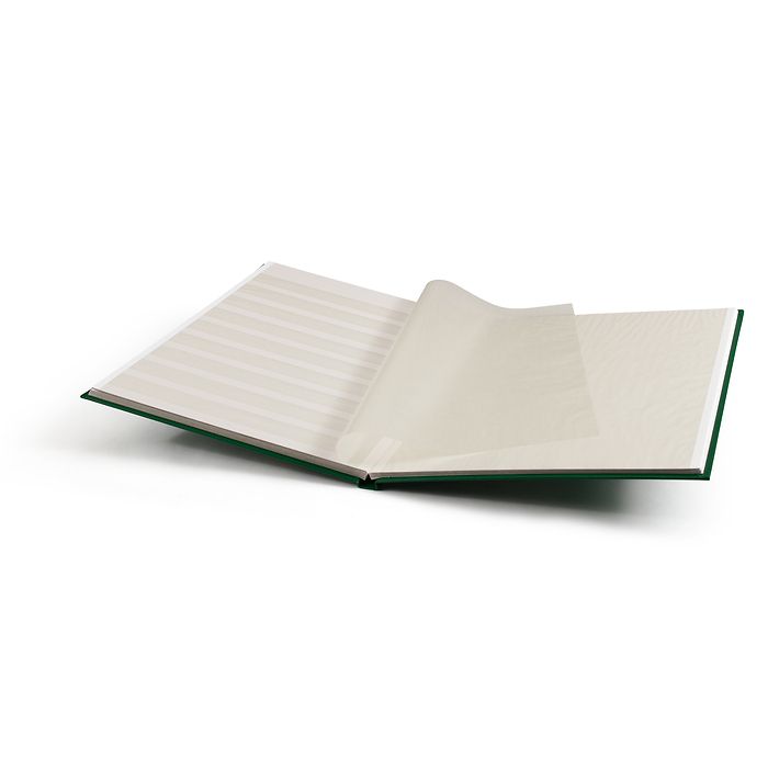 BASIC A4 Stockbook, 16 white pages, non-padded cover, green