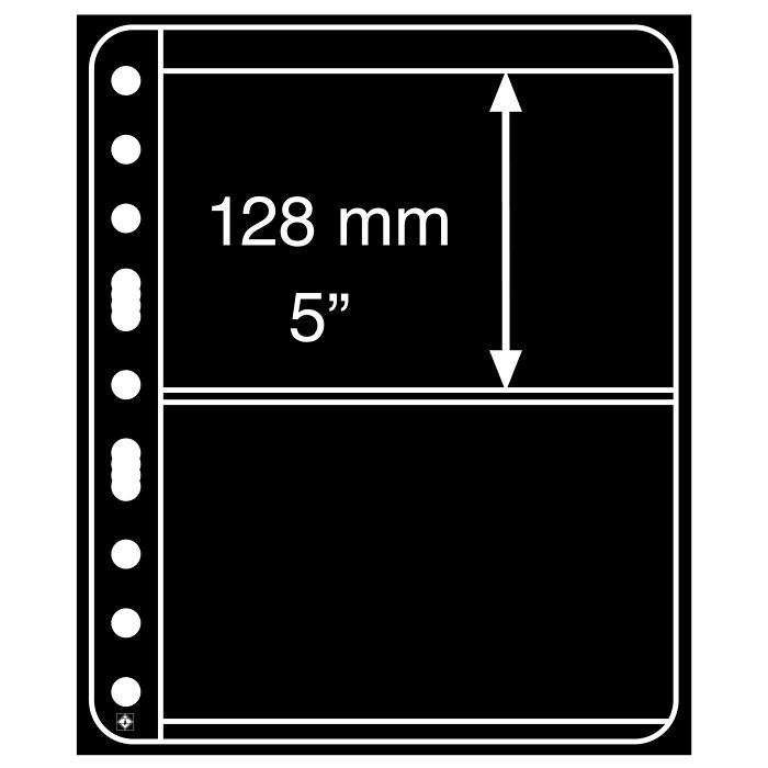 Plastic Pockets, extra strong film, 2-way division, black