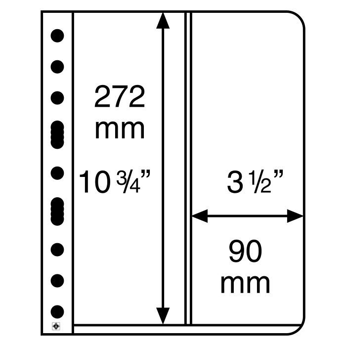 VARIO Sheets, 2-way division, vertical, clear film