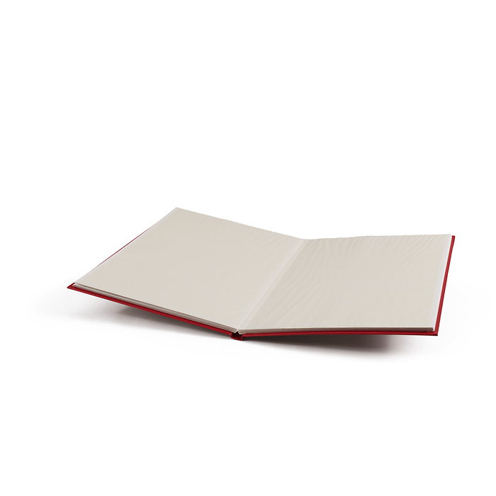 BASIC A4 Stockbook, 16 white pages, non-padded cover, red