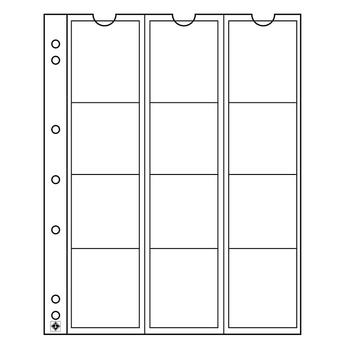 NUMIS Coin Sheets 12 spaces up to 44 mm Ï