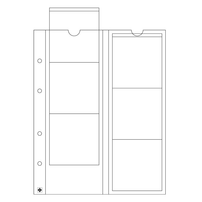 OPTIMA  Coin Sheets for 6 coins up to 65 mm, clear