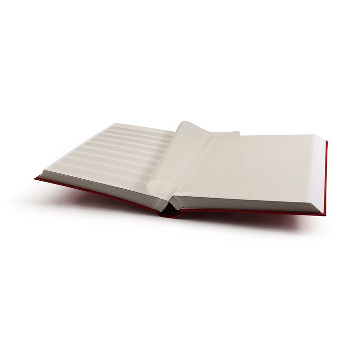 BASIC A4 Stockbook, 64 white pages, non-padded cover, red